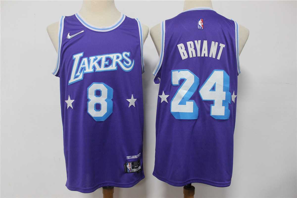 Lakers 8 & 24 Kobe Bryant Purple Nike Diamond 75th Anniversary City Edition Swingman Jersey,We sell and wholesale Lakers 8 & 24 Kobe Bryant Purple Nike Diamond 75th Anniversary City Edition Swingman Jersey on line form chian!